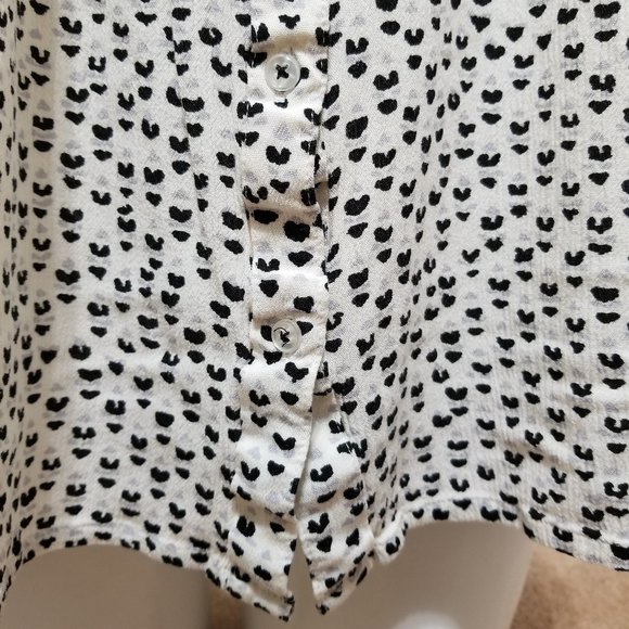 Vanessa Virginia top XS Heart Ladder Lace Tunic button front boho Anthropologie - Picture 10 of 15